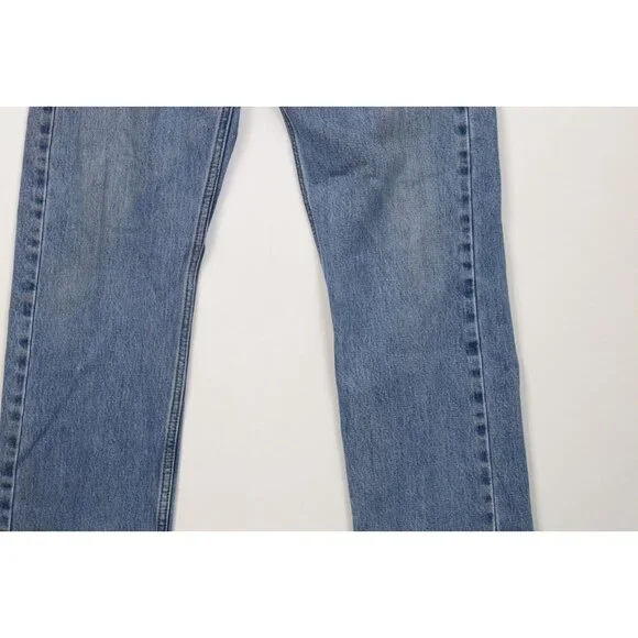 Vintage Y2K Levis 505 Mens 30x30 Faded Regular Straight Leg Denim Jeans Blue